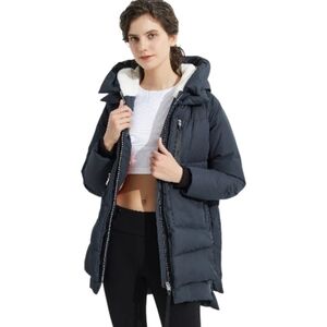 Orolay Women's Thickened Puffer Jacket *Large Navy 90% Duck Down Large Pockets